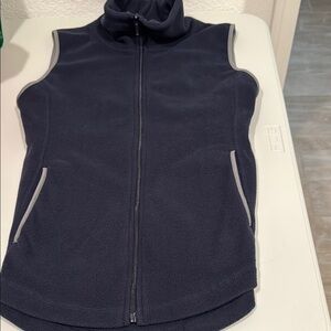 Old Navy Fleece vest, Navy with gray trim. Hardly worn, warmth without the bulk.